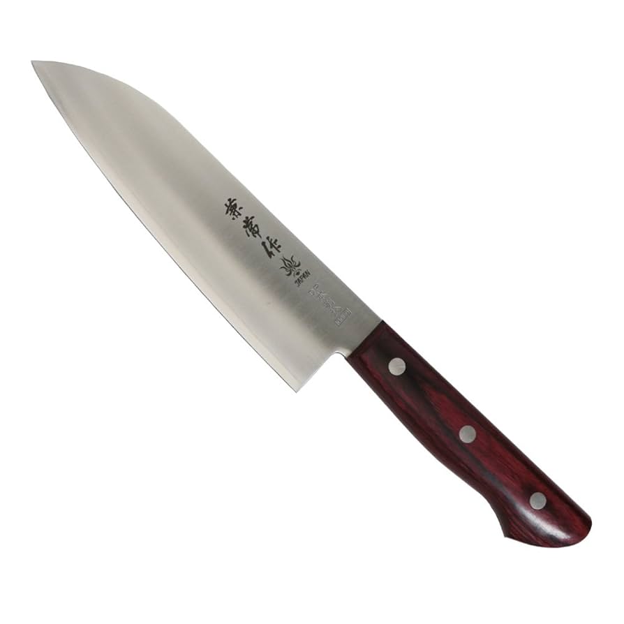 三徳包丁　D.Pゴールド 新品未使用 カネチュウ謹製 DPゴールド三徳包丁 マホガニー柄 - 弓仲金物